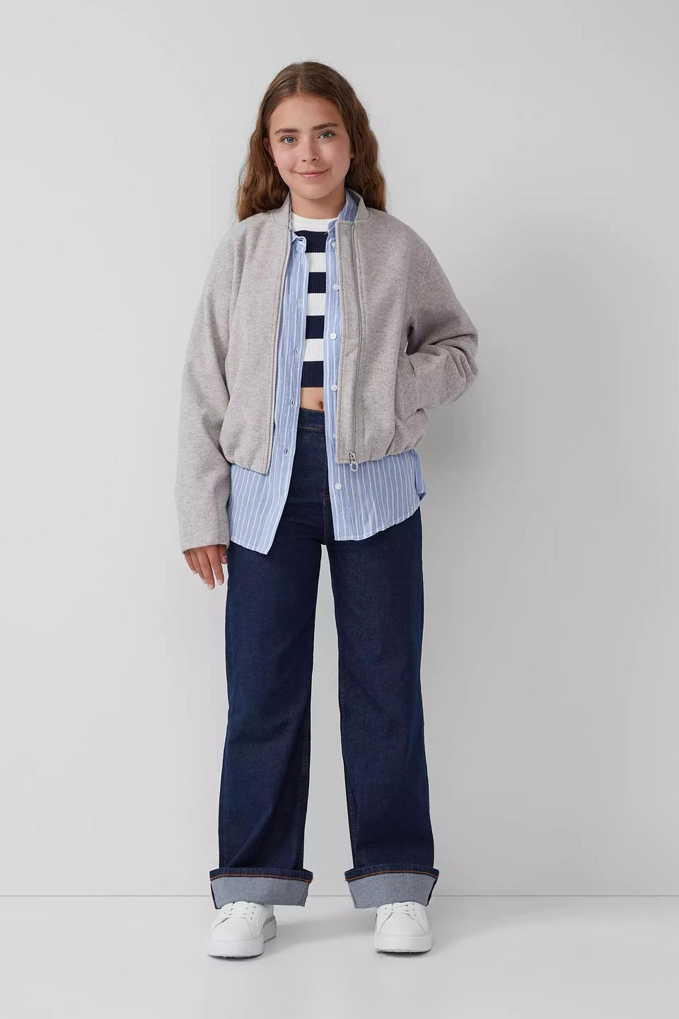 Джинсы s.Oliver дев. широкие т.синий