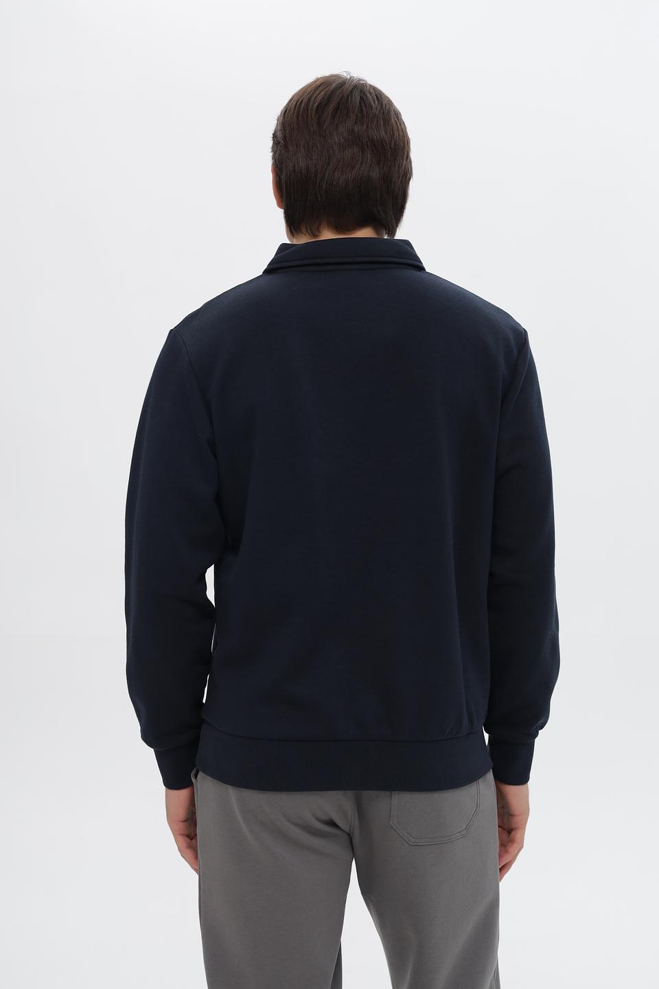 Джемпер Lerros с воротником-поло тёмно-синий