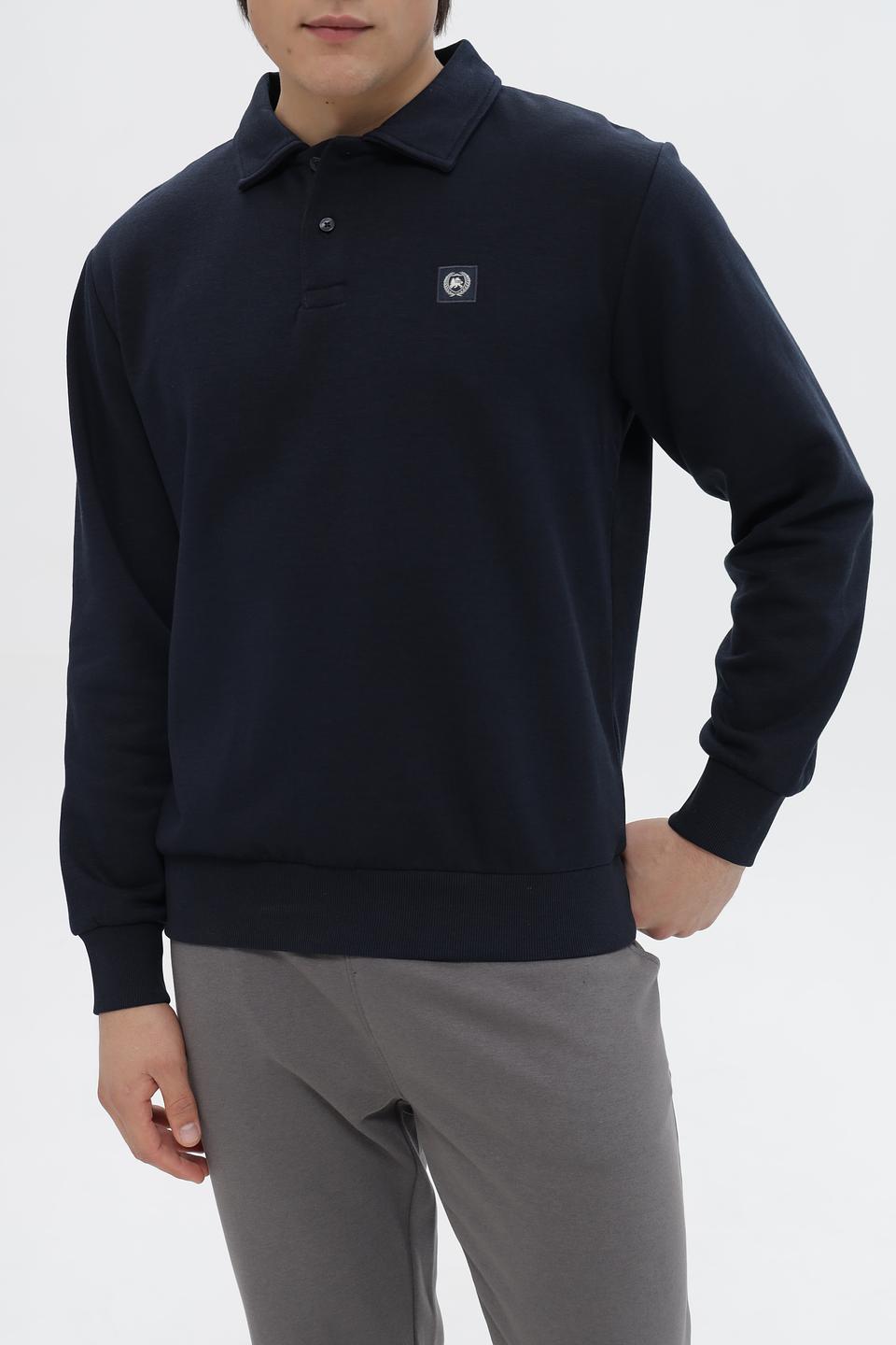Джемпер Lerros с воротником-поло тёмно-синий