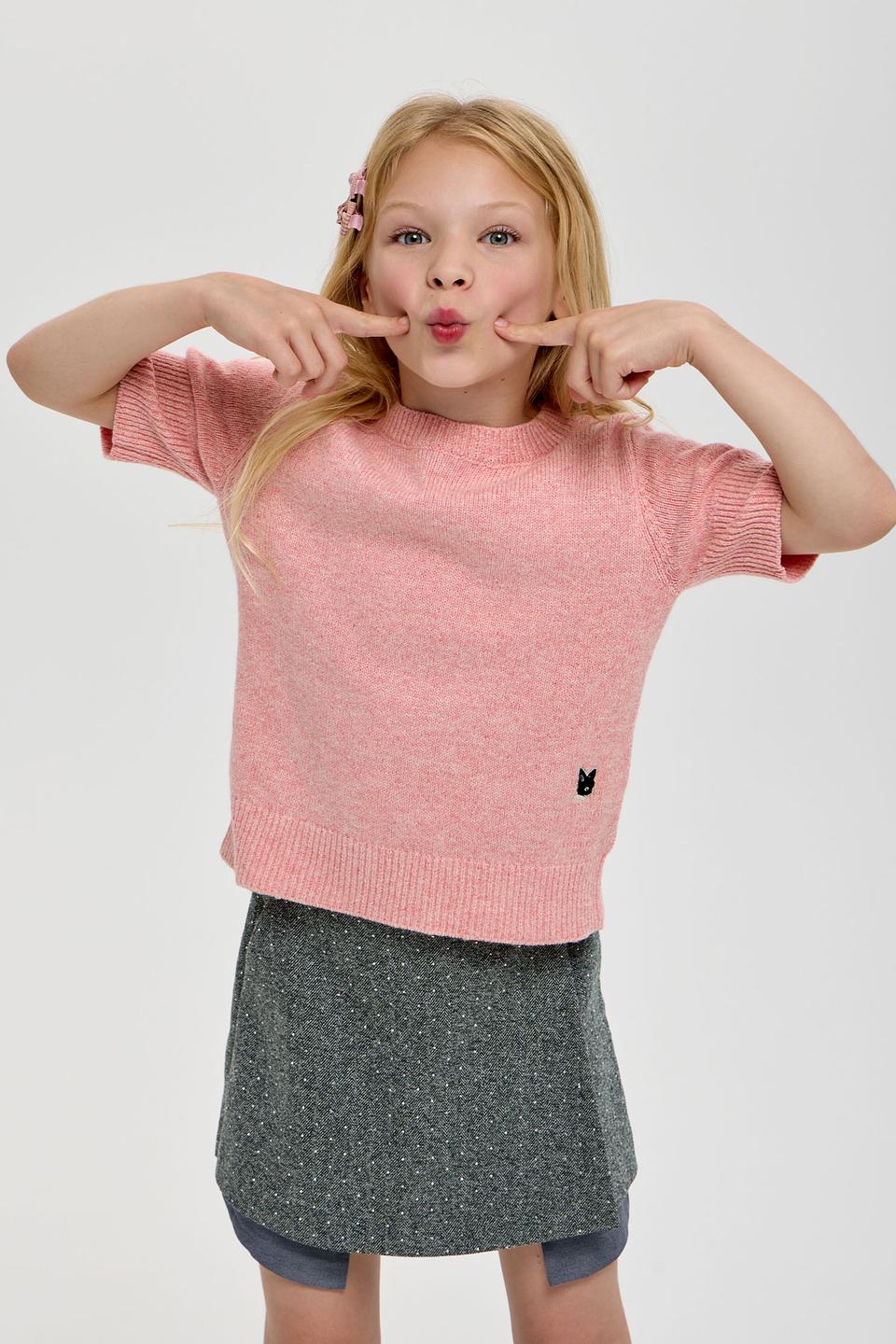 Детская блуза Choupette розовая с принтом