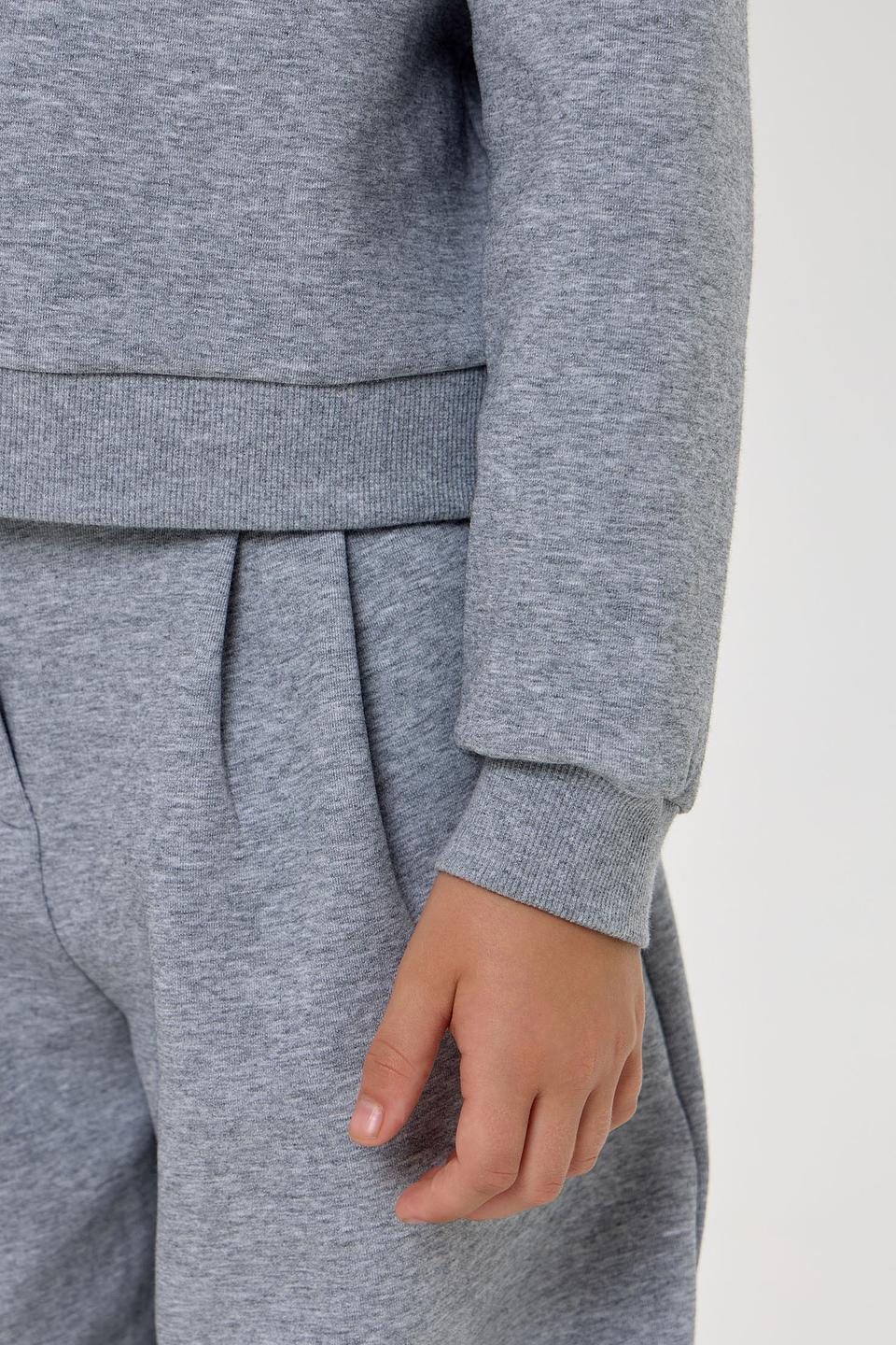 Толстовка Choupette дев. с воротником-поло серая