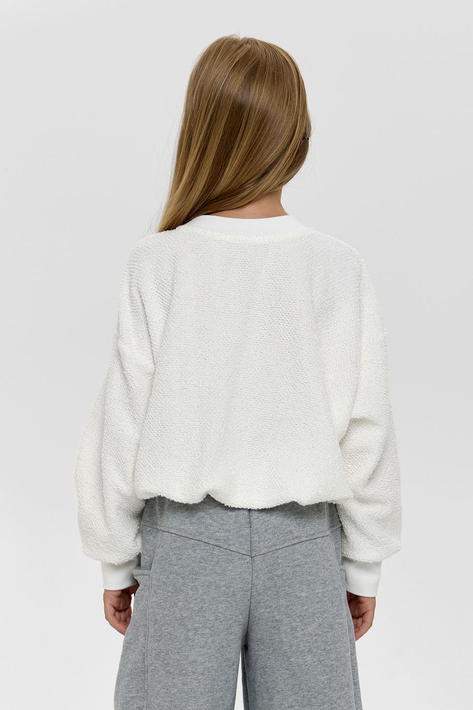 Джемпер Choupette дев. фактурный белый