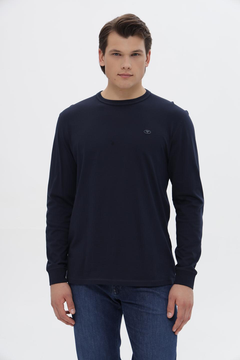 Лонгслив Tom Tailor темно-синий