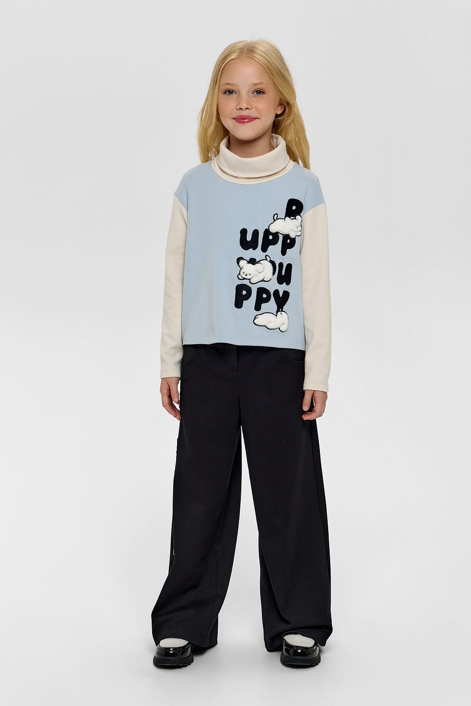 Брюки Choupette дев. широкие черные