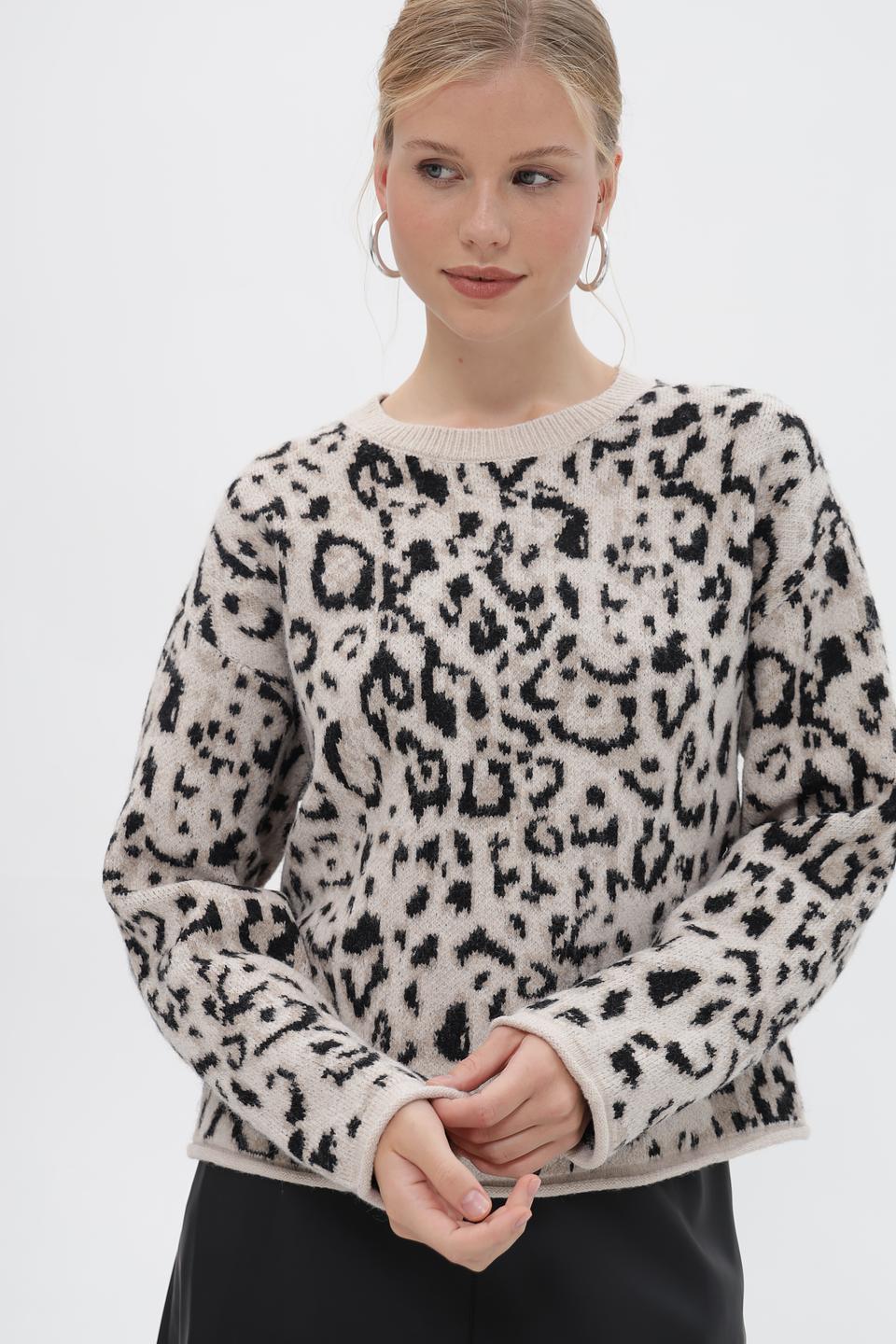 Пуловер Broadway с леопардовым принтом