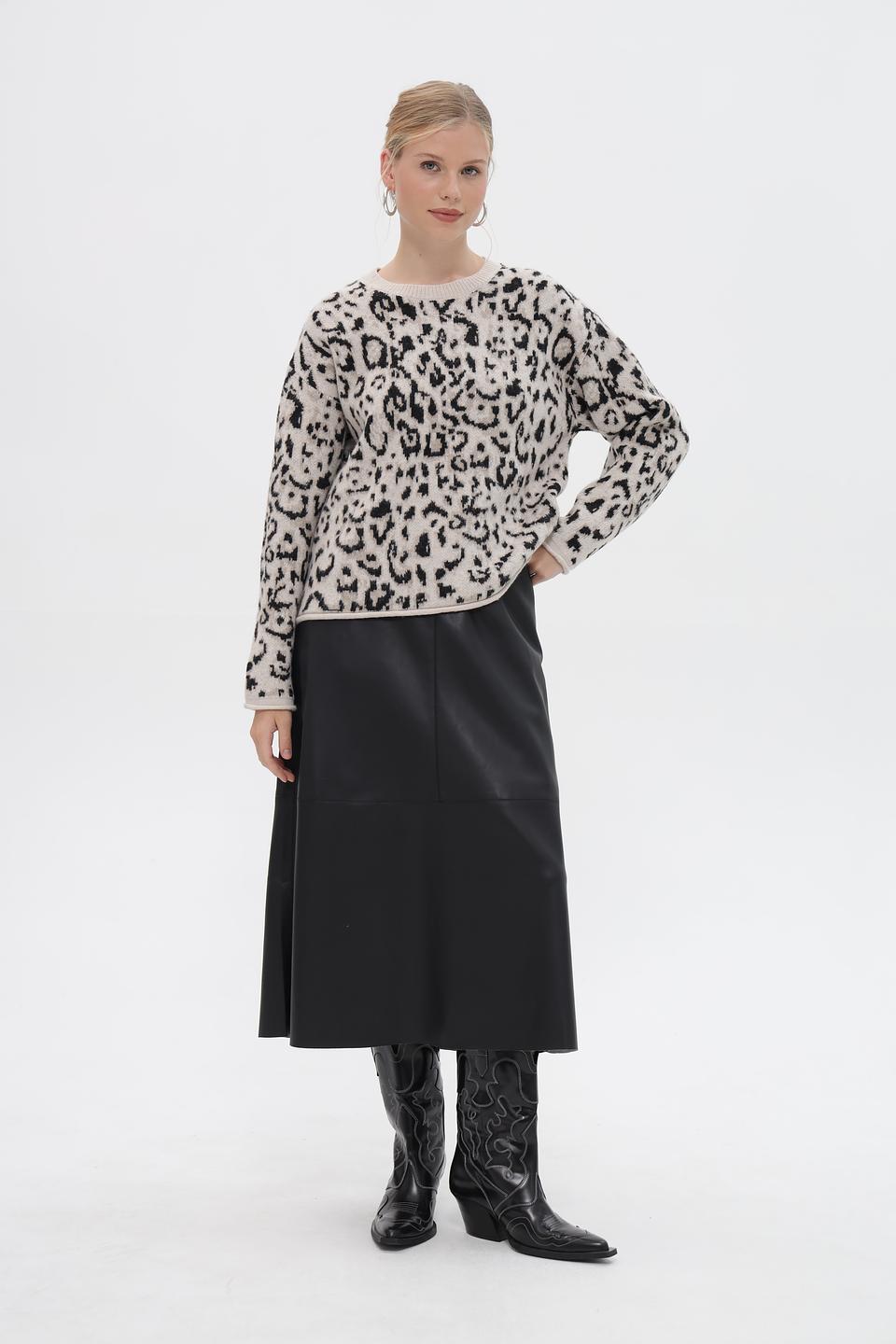 Пуловер Broadway с леопардовым принтом