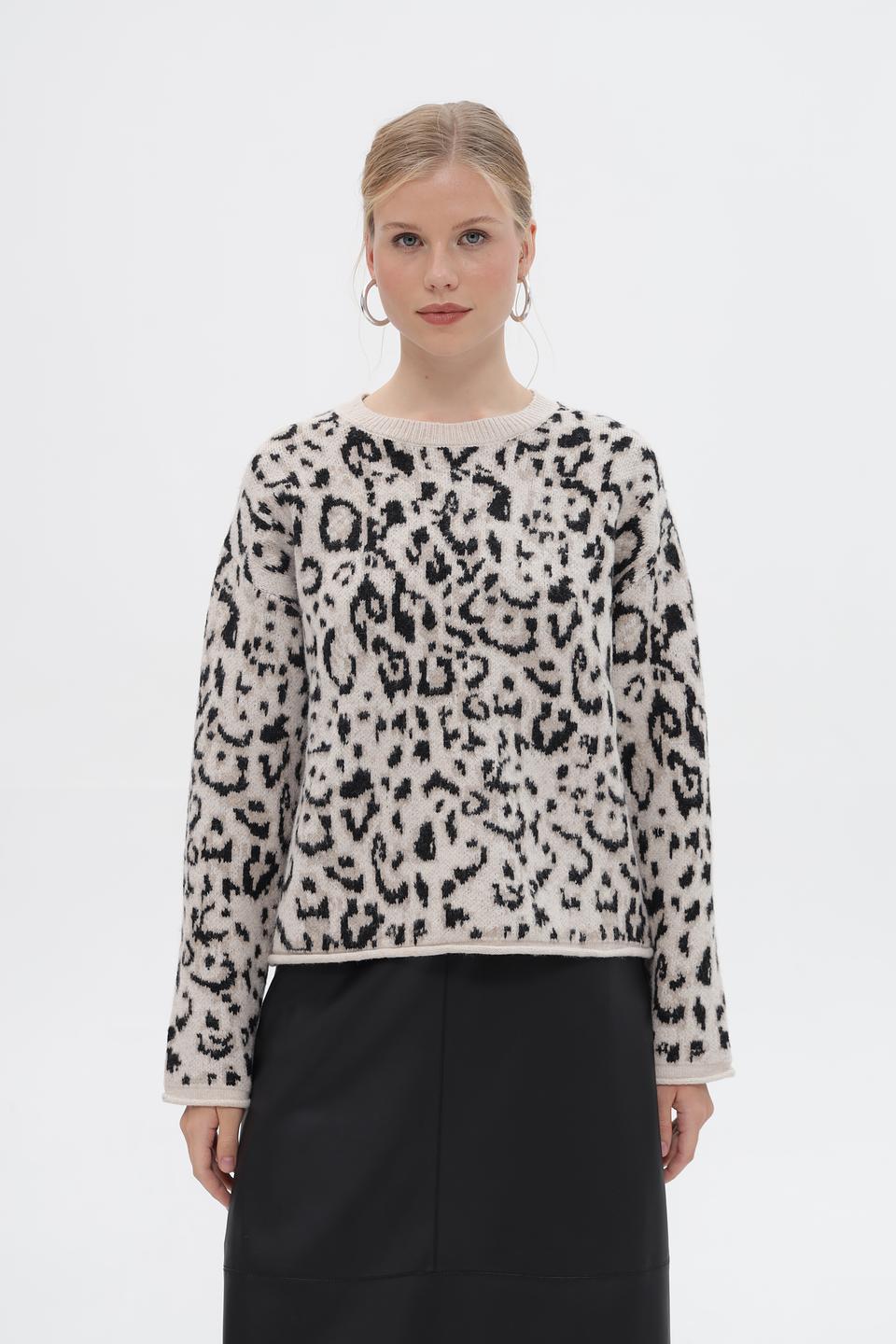 Пуловер Broadway с леопардовым принтом