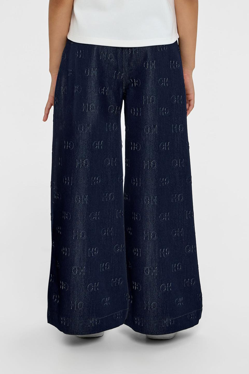 Брюки Choupette дев. с логотипом синие