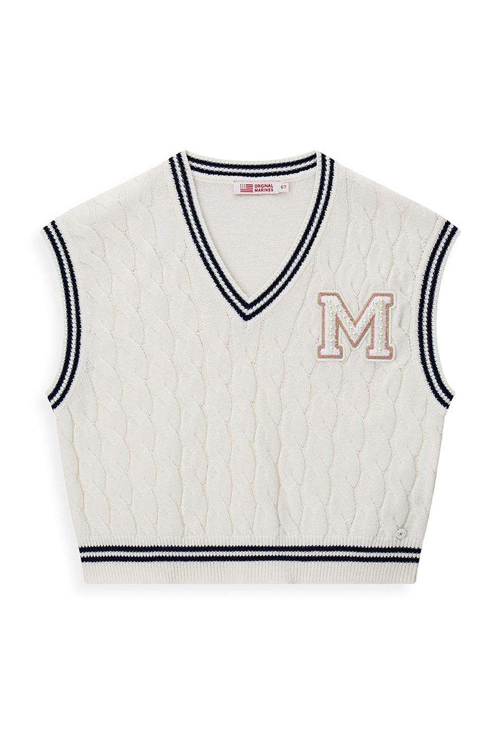 Жилетка Original Marines дев. белая с вышивкой