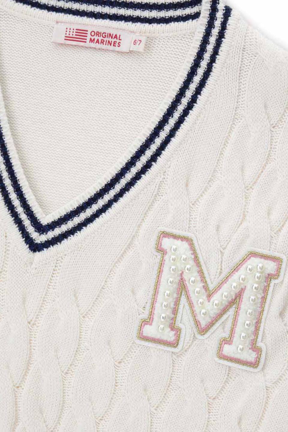 Жилетка Original Marines дев. белая с вышивкой