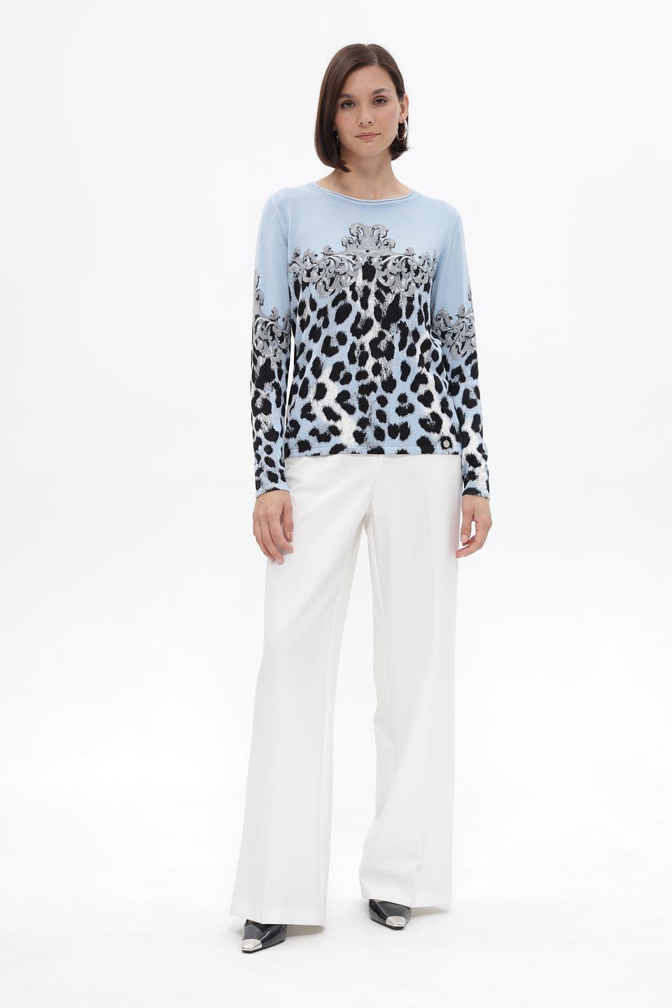 Пуловер Passioni с принтом леопард