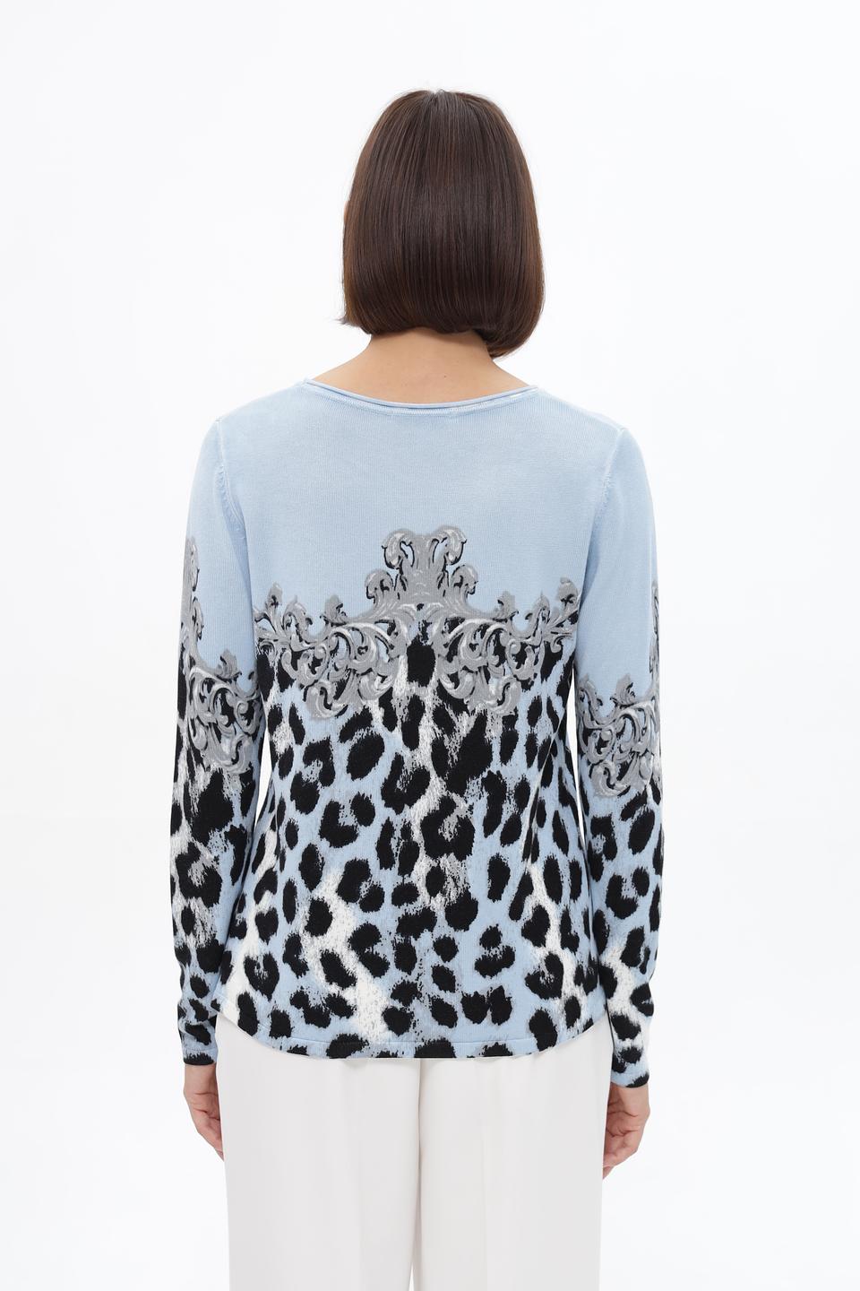Пуловер Passioni с принтом леопард