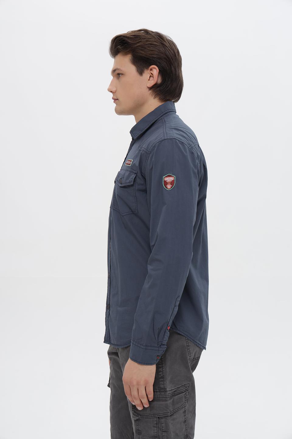 Рубашка Time Zone мужская синяя