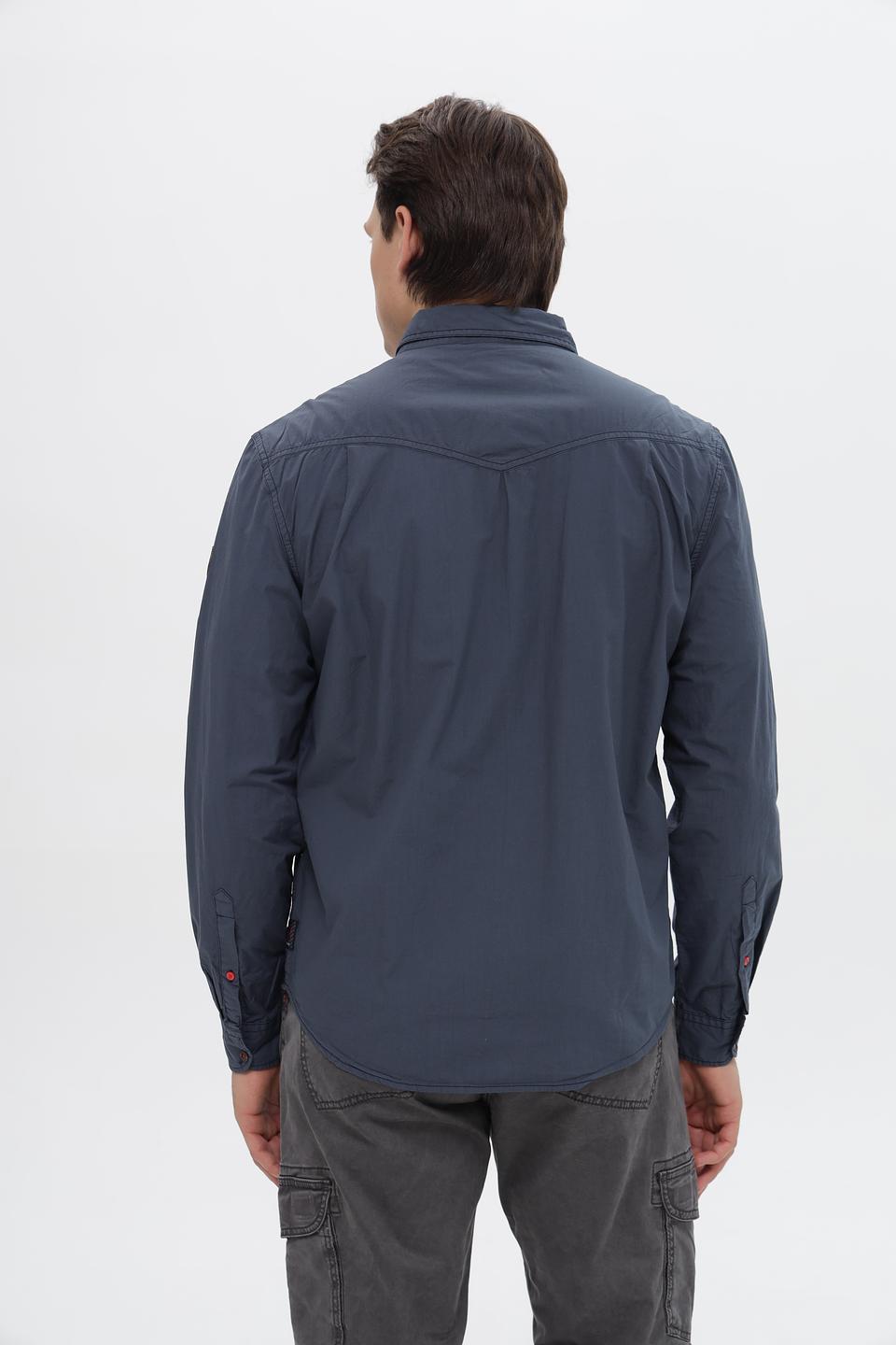 Рубашка Time Zone мужская синяя