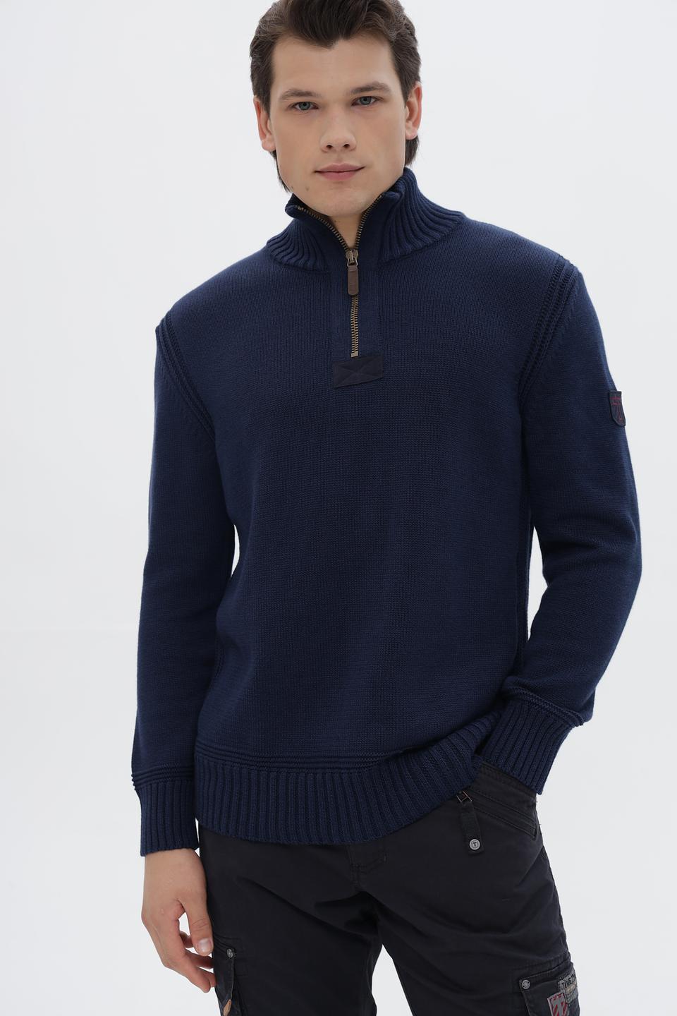 Джемпер Time Zone с молнией синий