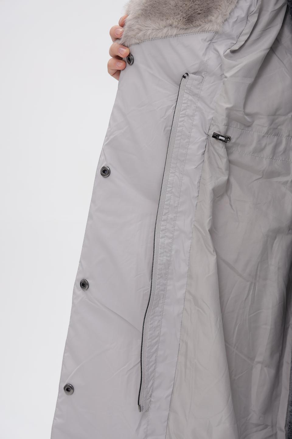 Пальто Electra style стеганое серое