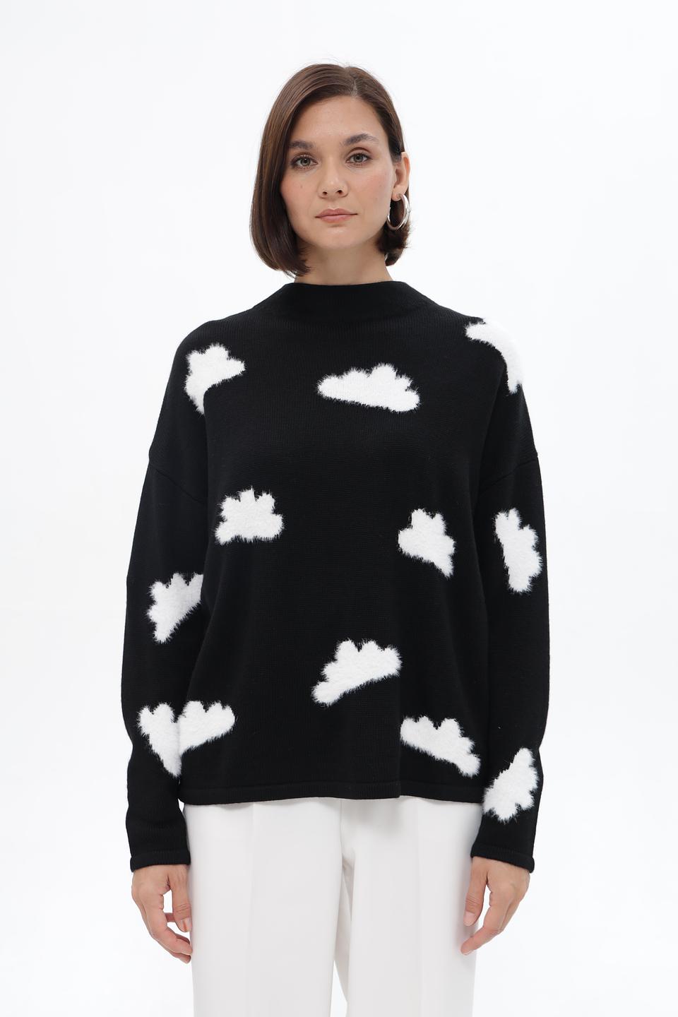 Пуловер UNQ с облаками