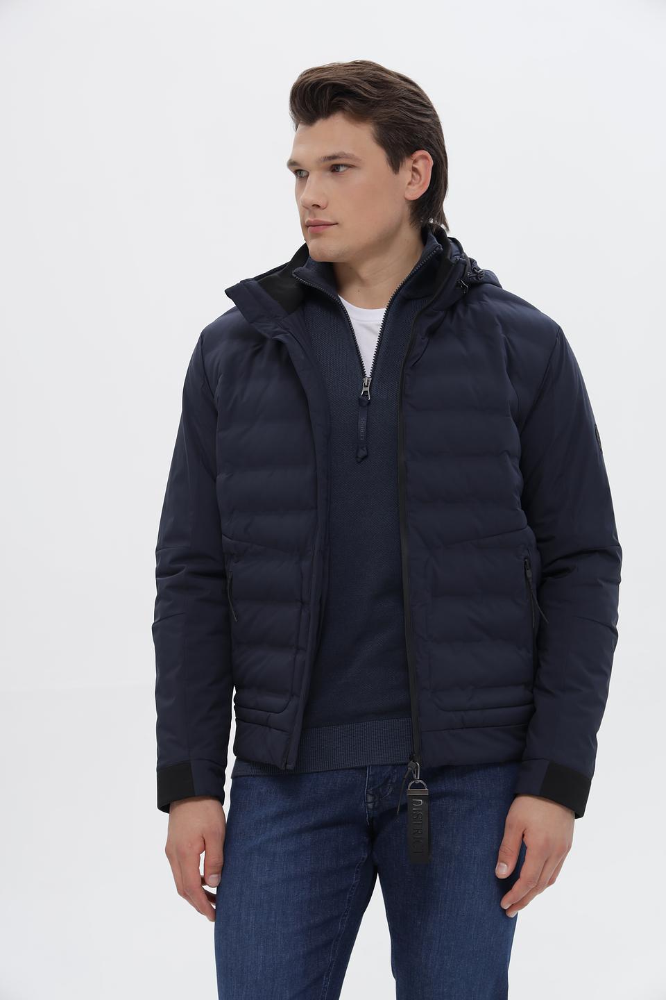 Куртка District стеганая синяя