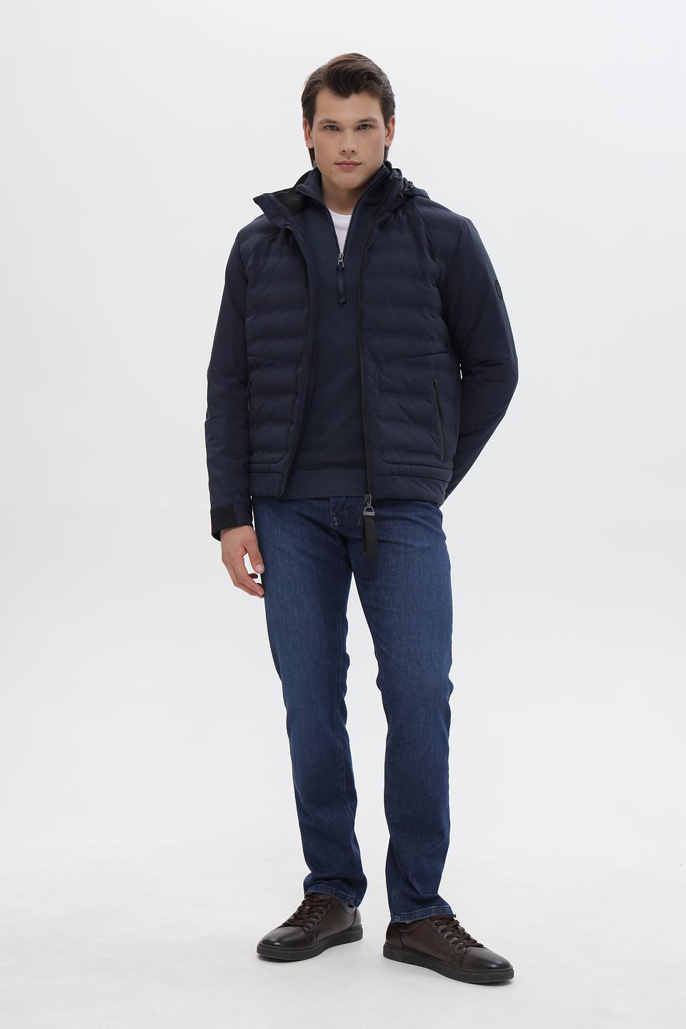 Куртка District стеганая синяя