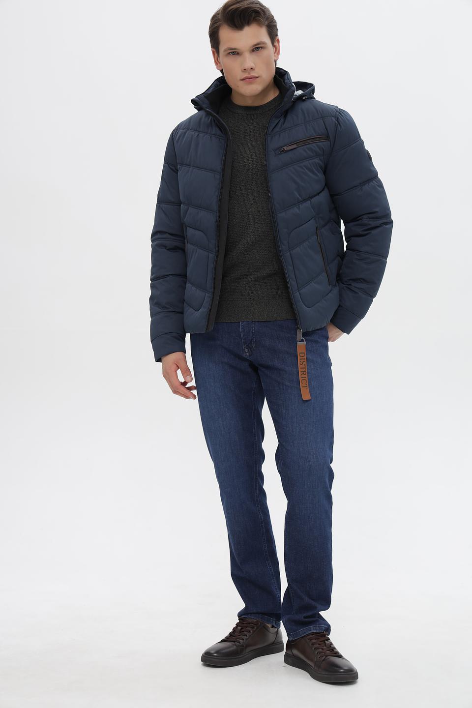 Куртка District стеганая синяя