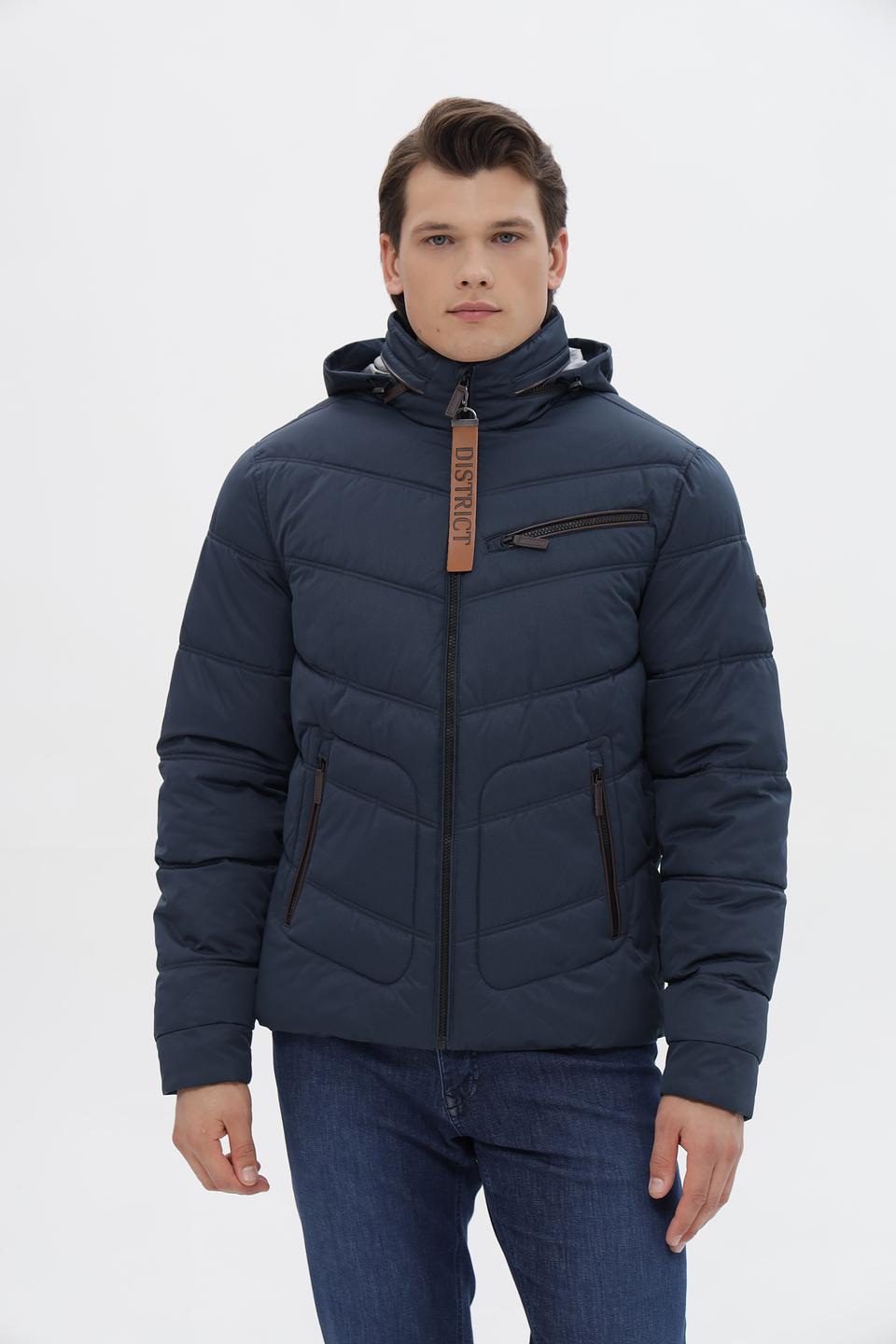 Куртка District стеганая синяя
