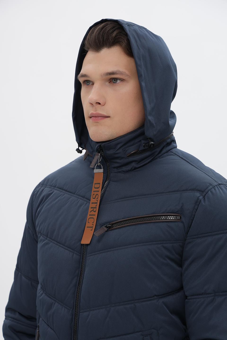 Куртка District стеганая синяя