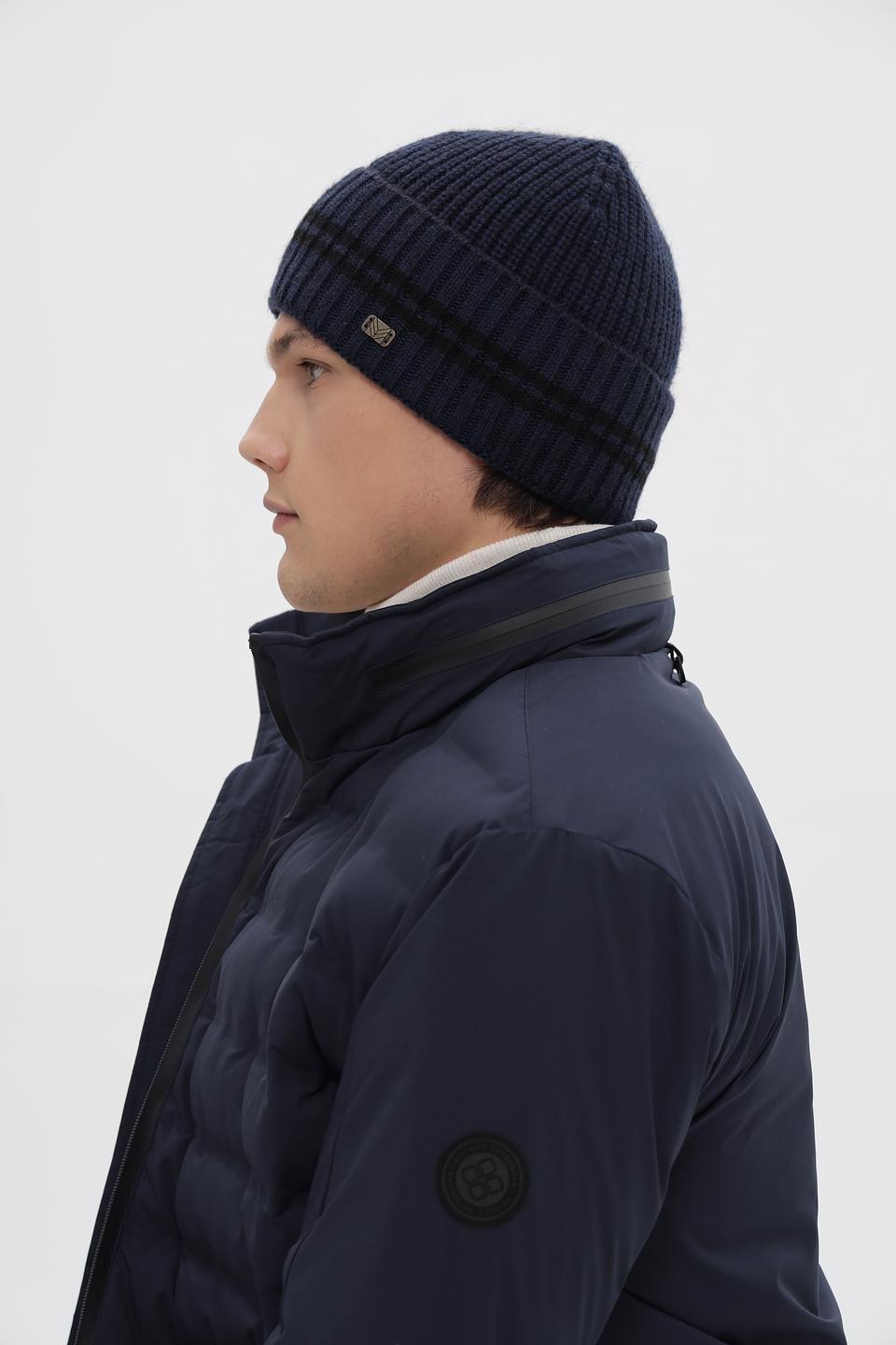 Шапка Marhatter вязаная тёмно-синяя