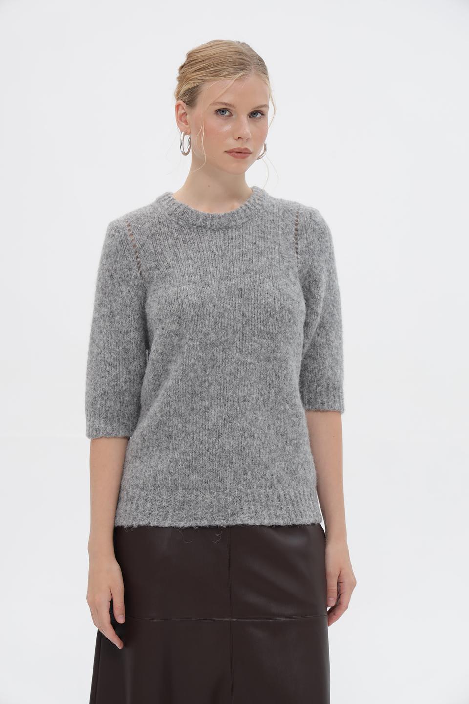 Пуловер Rich and Royal серый