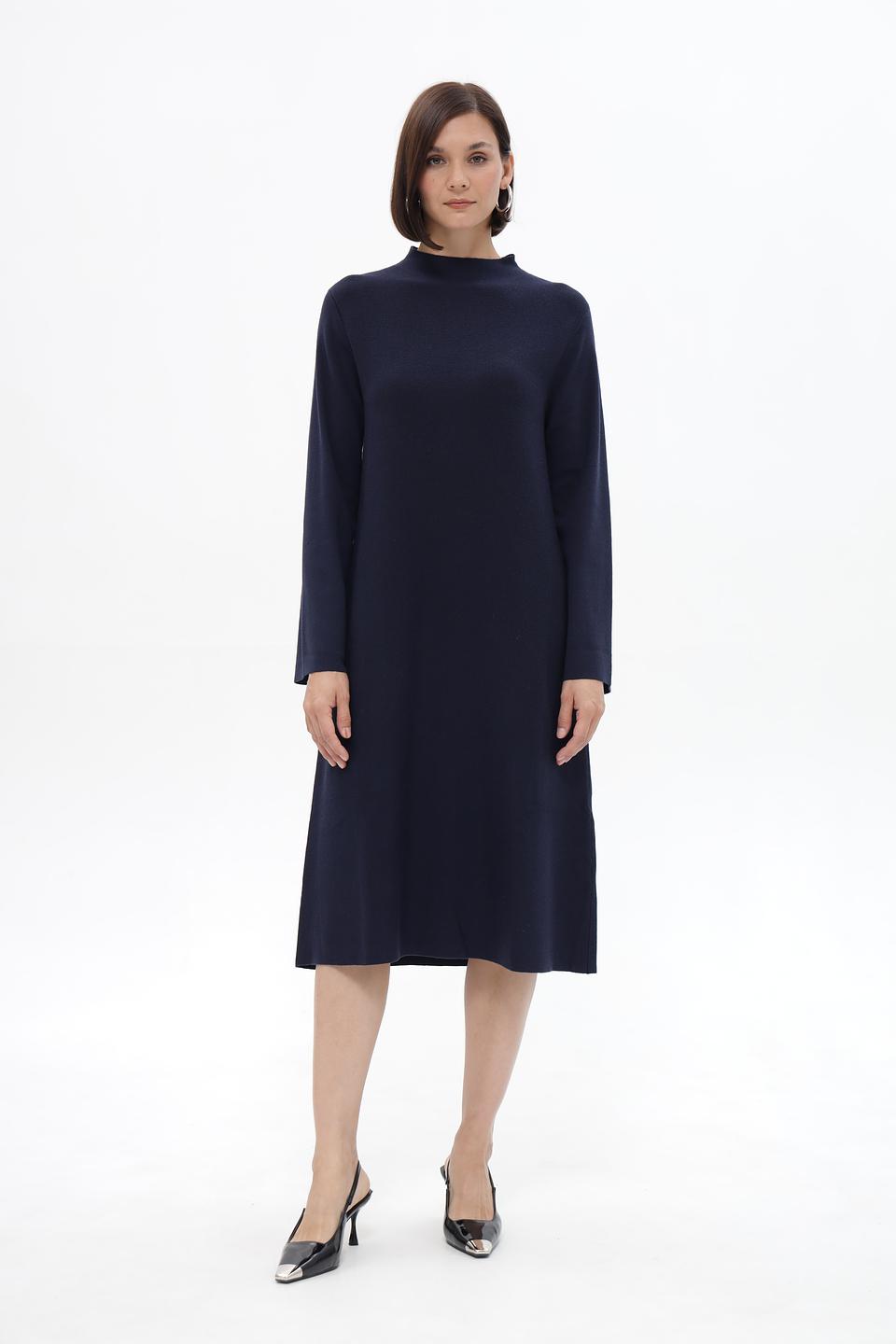 Платье UNQ трикотажное темно-синее