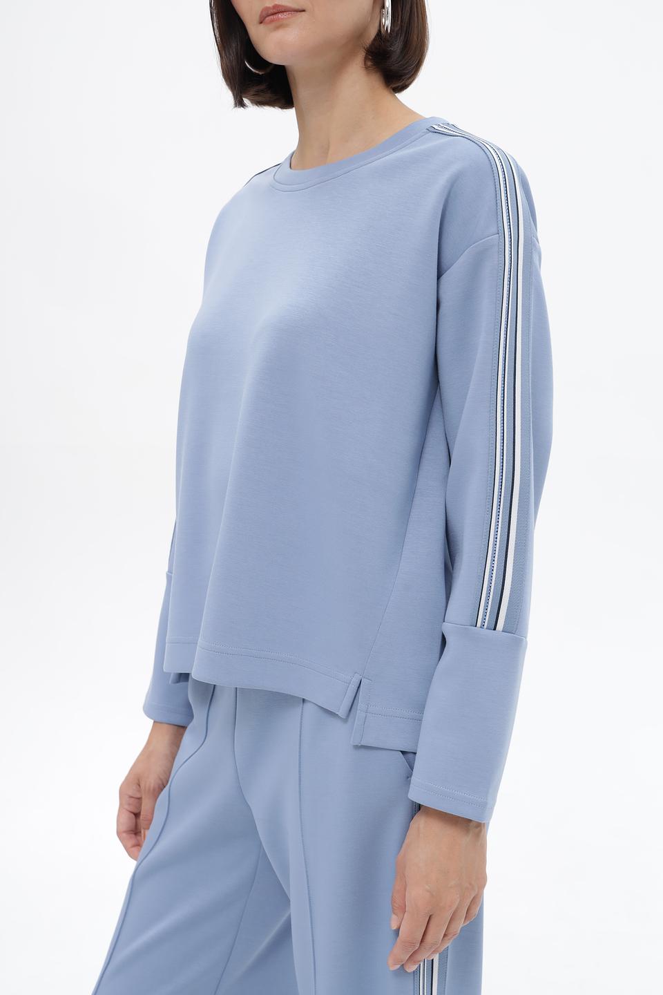 Пуловер Lecomte с полосками голубой