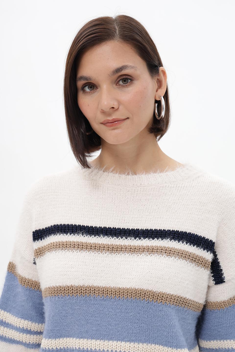 Пуловер Lecomte в полоску