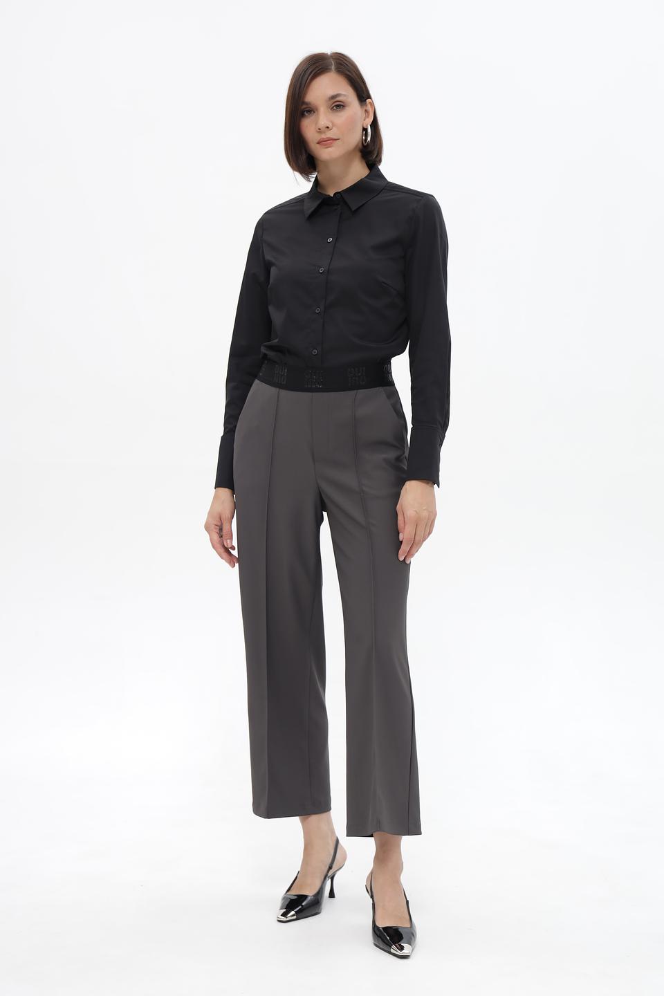 Брюки клёш Oui графит