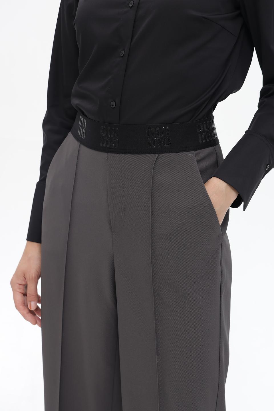 Брюки клёш Oui графит