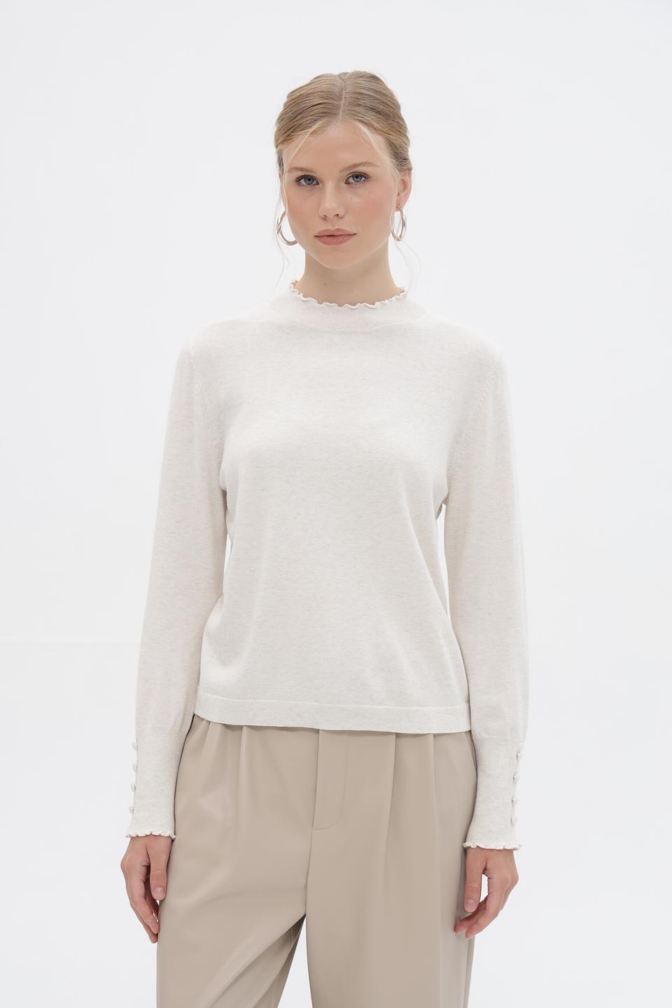 Пуловер Oui с воланами