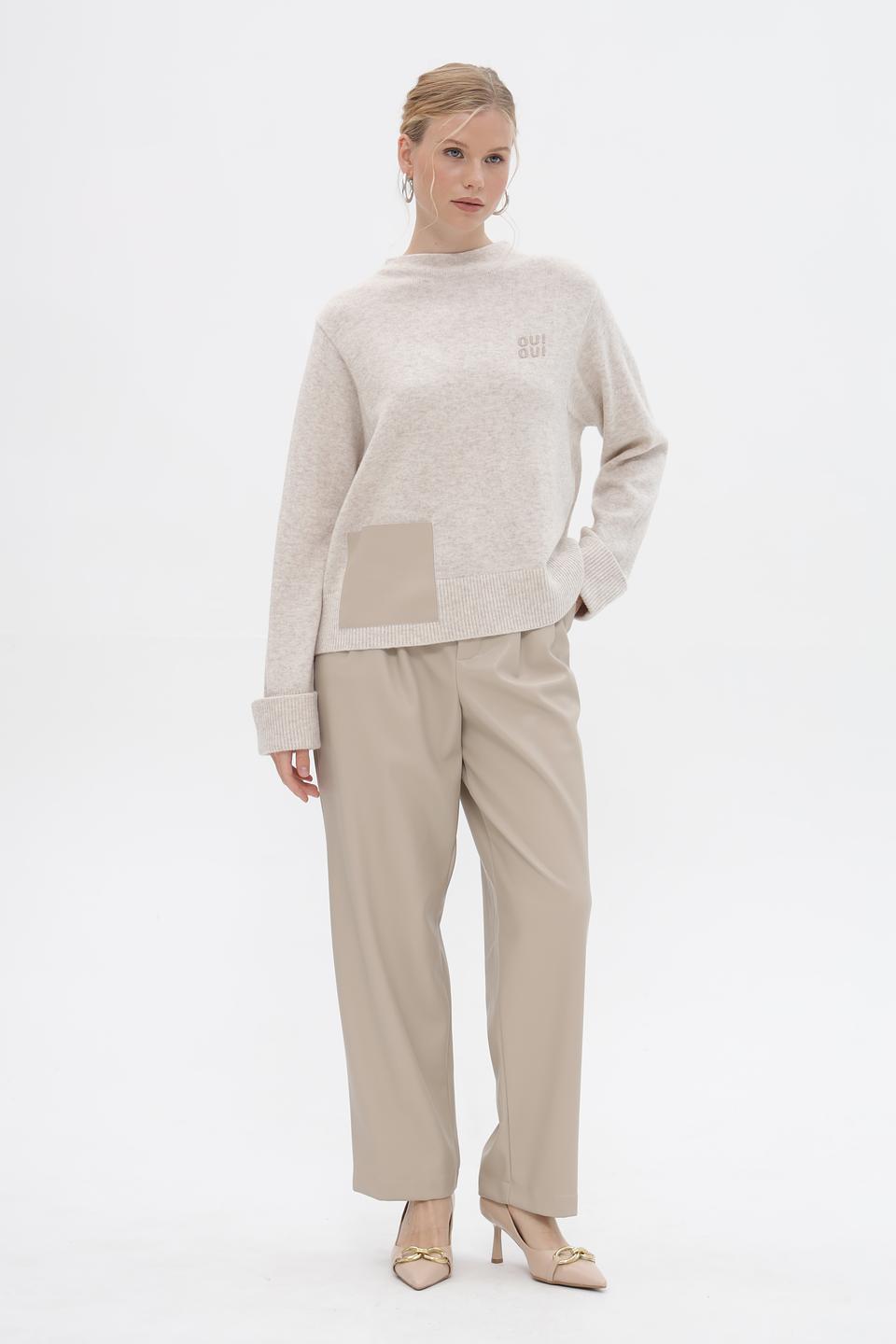 Пуловер Oui с вышивкой