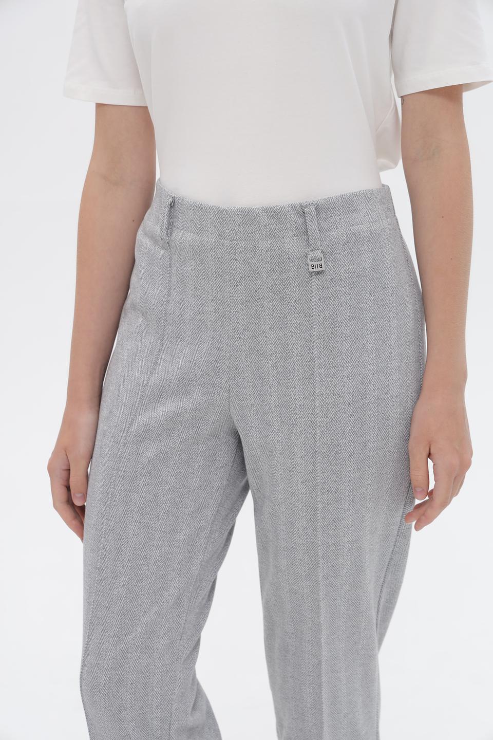 Брюки Bianca в клетку серые