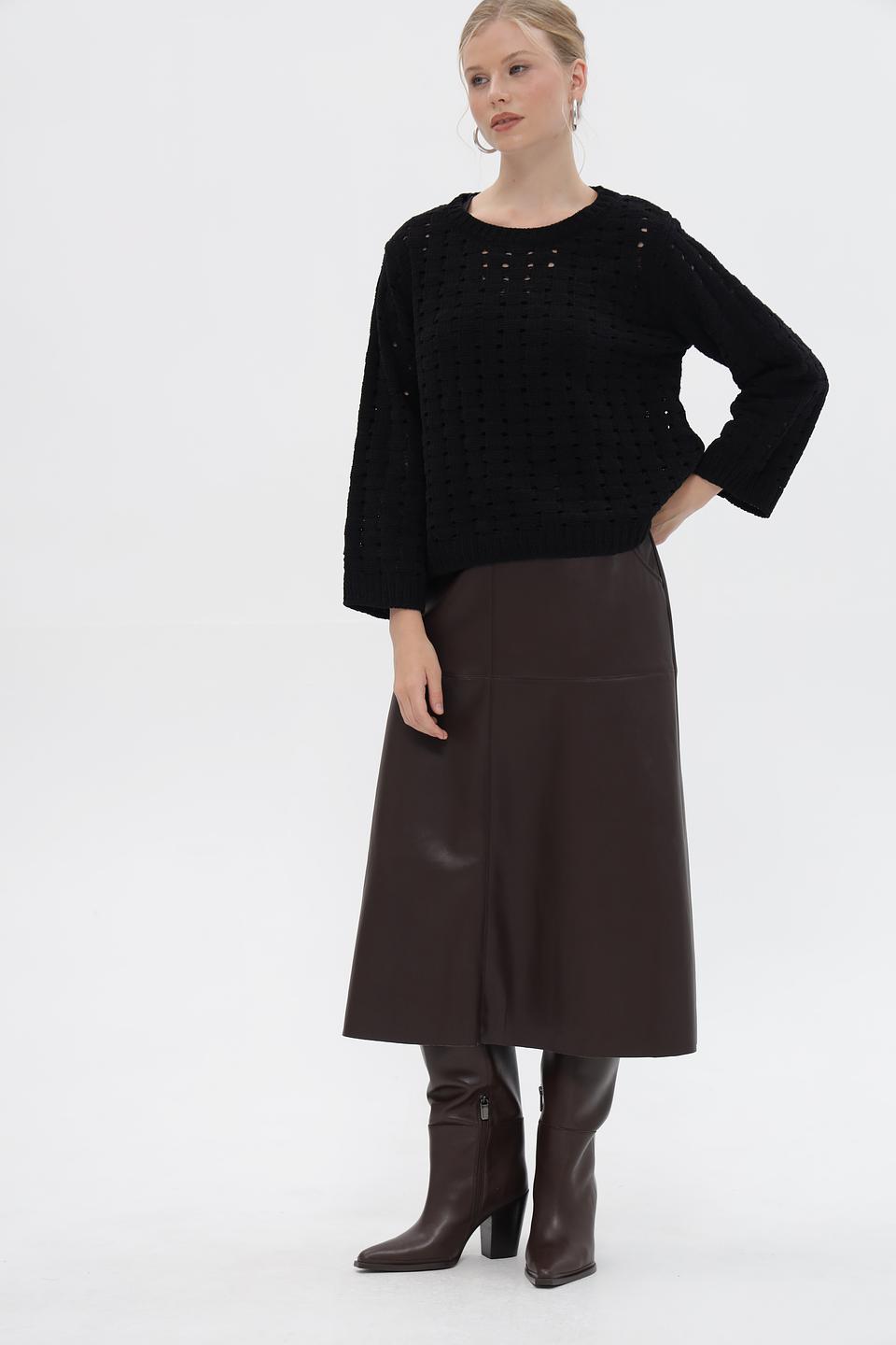 Юбка из экокожи Betty Barclay коричневая