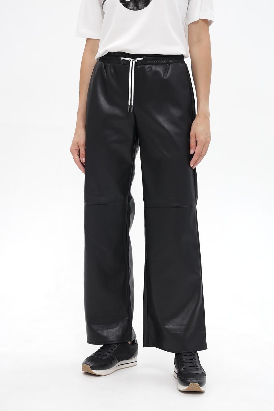 Брюки кожаные Monari черные