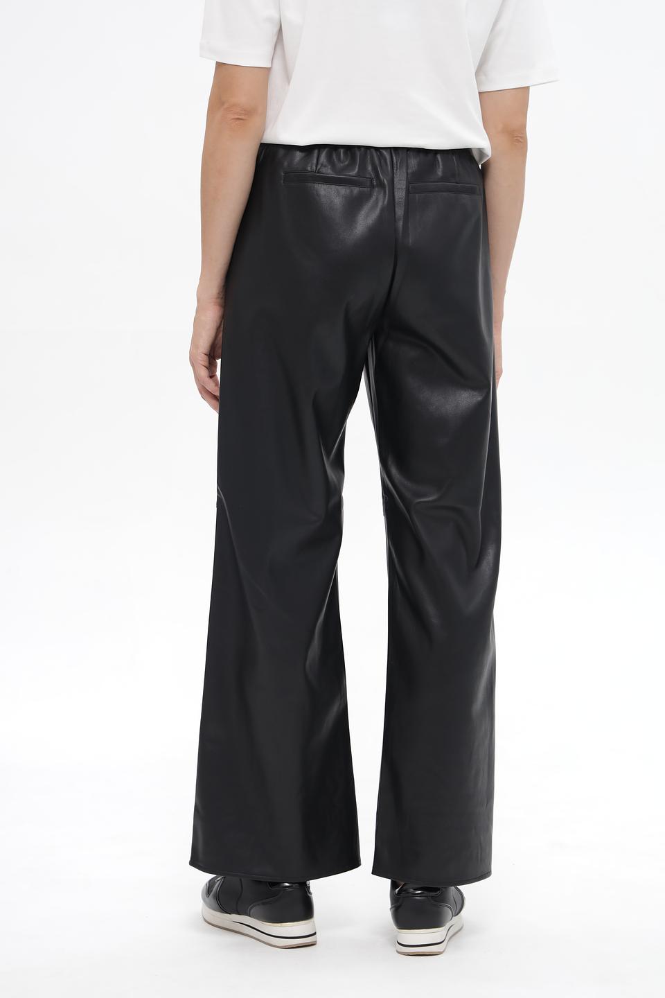 Брюки кожаные Monari черные