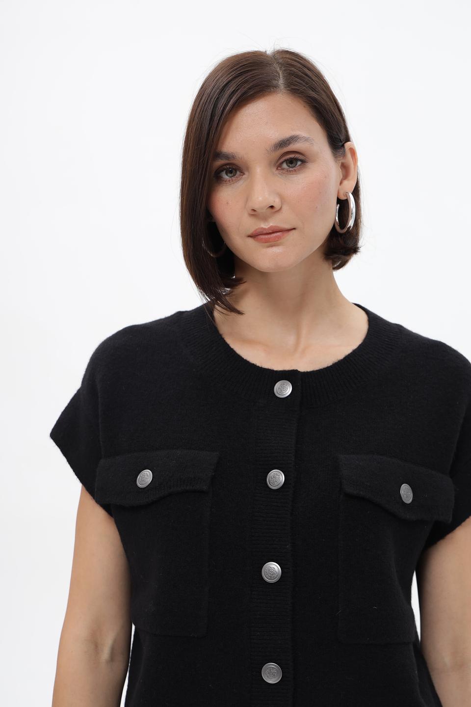 Жакет Monari чёрный с карманами