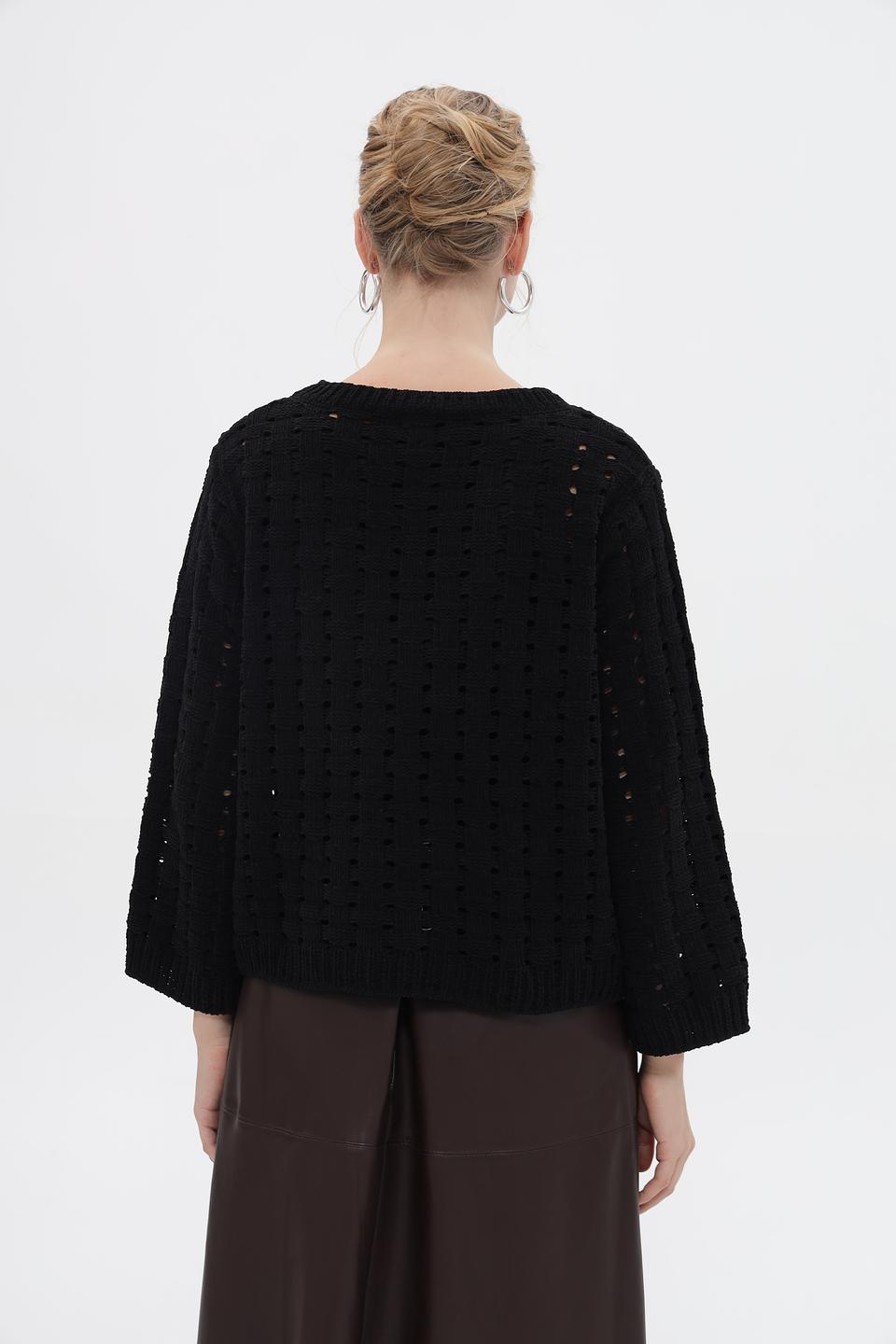 Пуловер Monari с ажурной вязкой