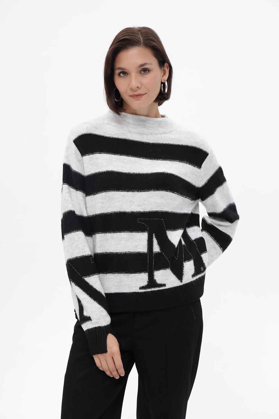 Пуловер Monari в полоску