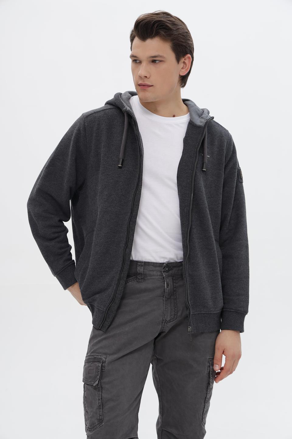 Кардиган Casa Moda на молнии серый