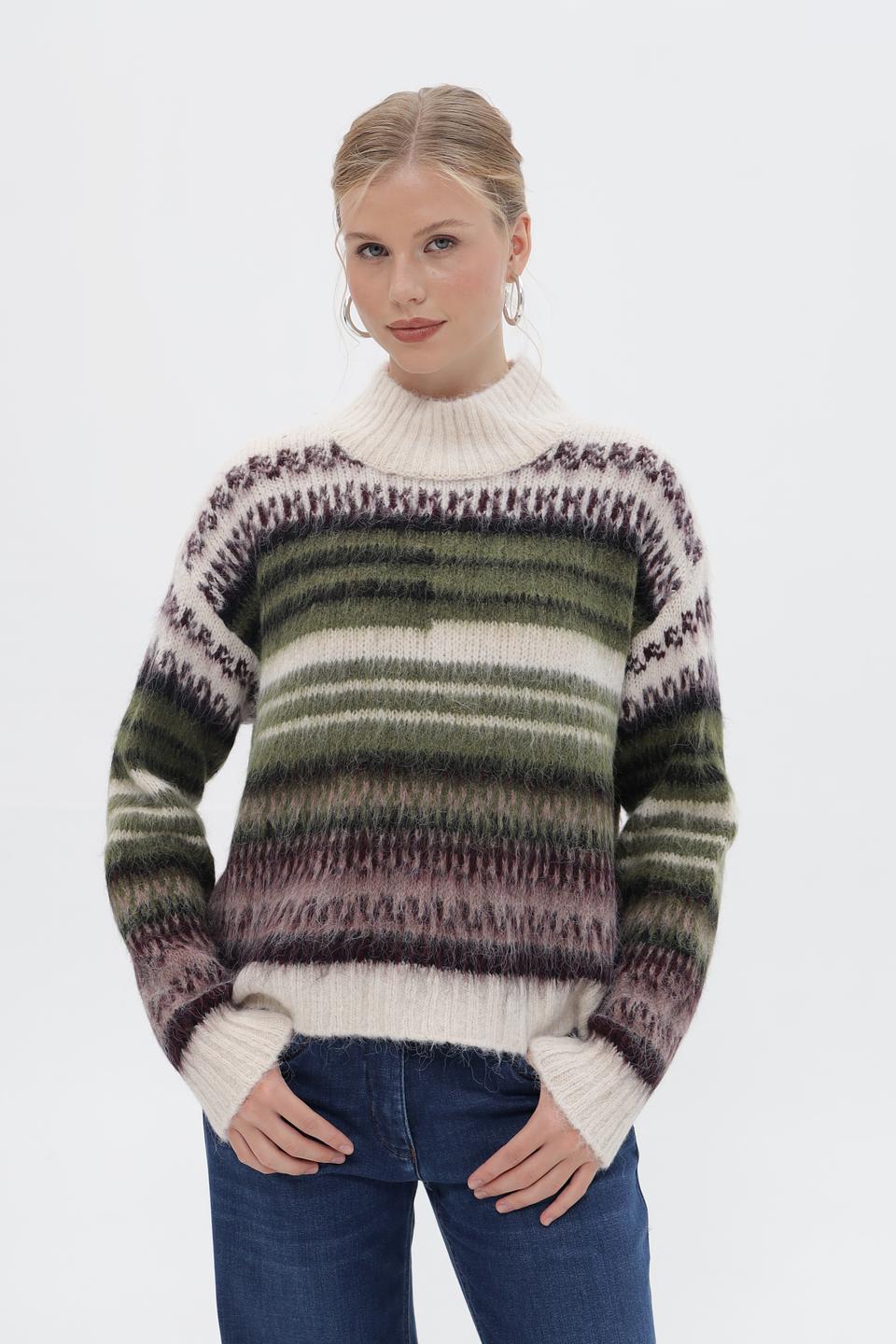 Пуловер More and More в полоску