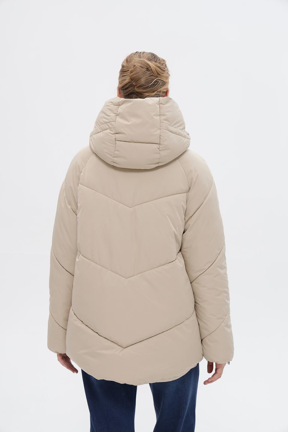 Куртка District стеганая бежевая
