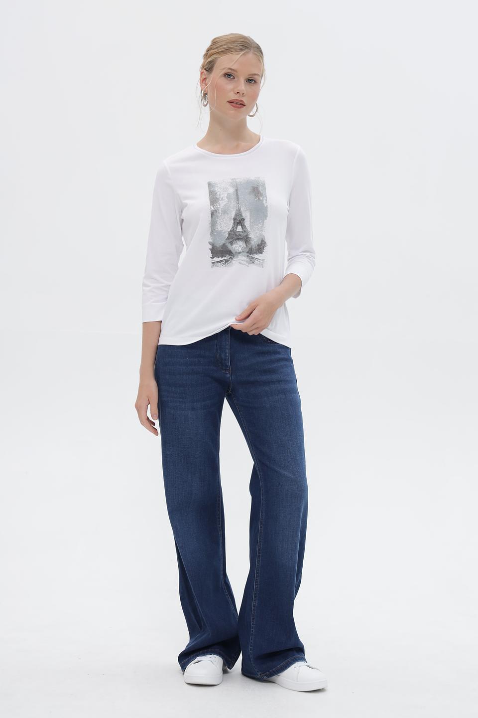 Джинсы клеш ZRS синие