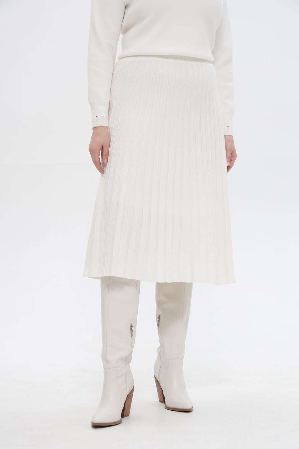 Юбка Passioni плиссированная молочная