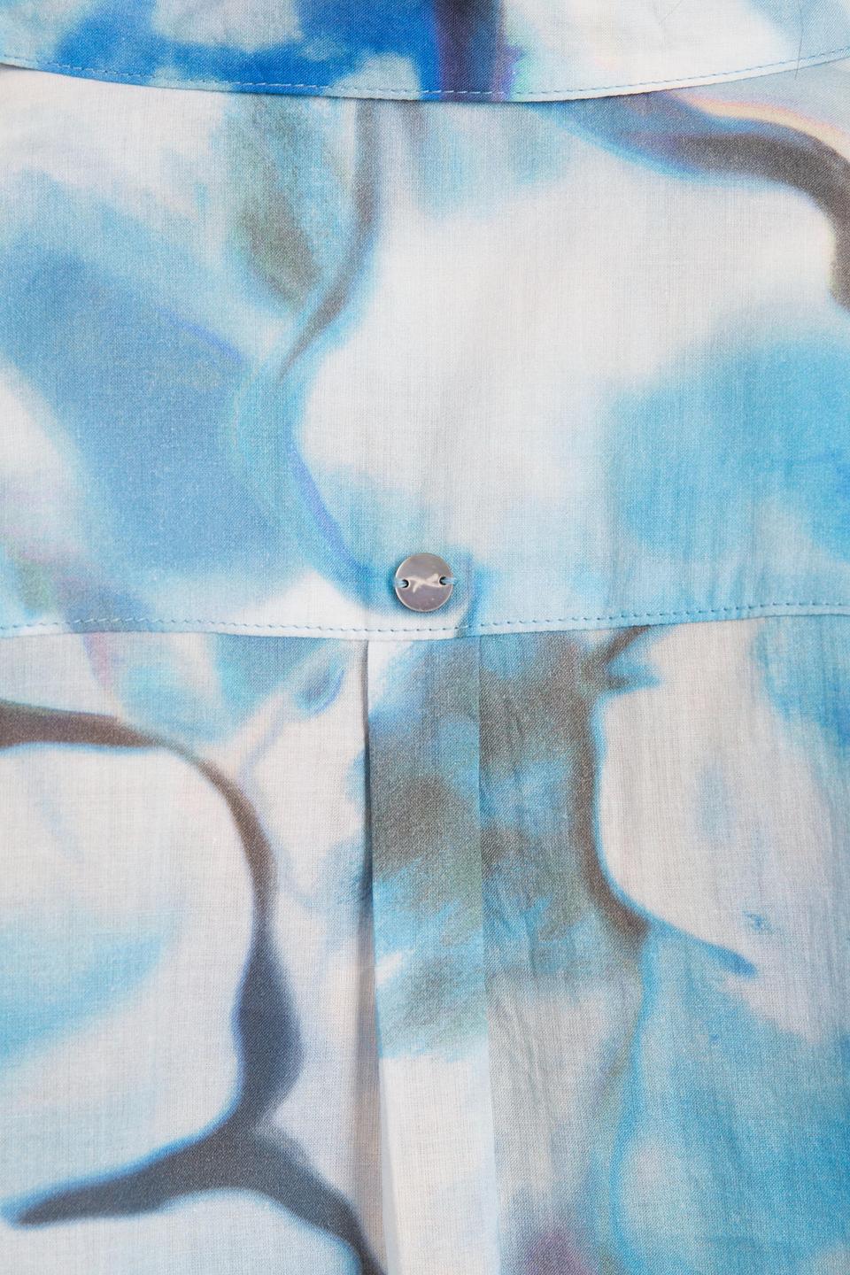 Блуза Brax голубого цвета с цветочным принтом