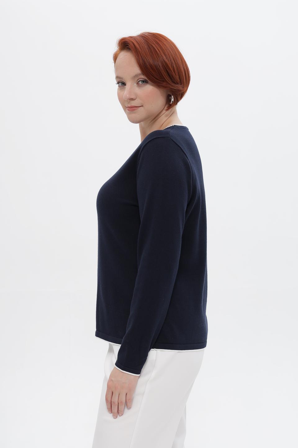 Пуловер Frank Walder с белой полосой