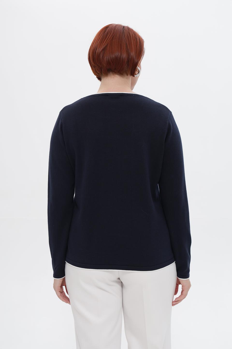 Пуловер Frank Walder с белой полосой